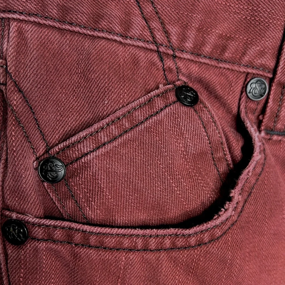 ⭐️ Rock & Republic Men’s Colburg Brick Red Straight Leg Y2K Jeans Size 30x32 - Picture 8 of 16